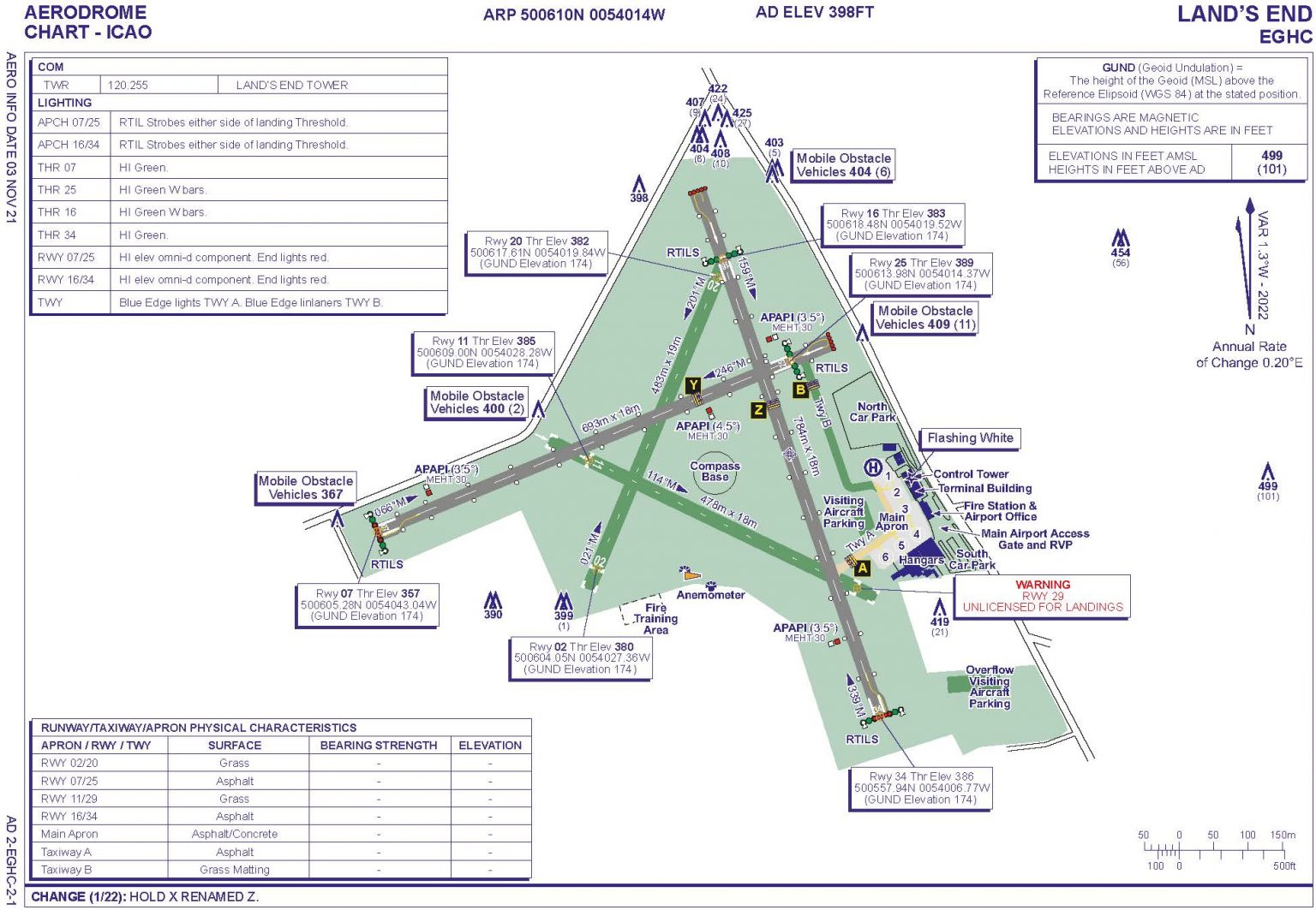 Airfield Information Land's End Airport